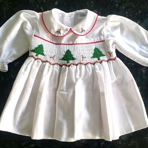 Christmas dress smocked. So sweet!